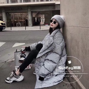 balenciaga/巴黎世家 21fw 3m反光字母满logo羽绒服女外套男棉服
