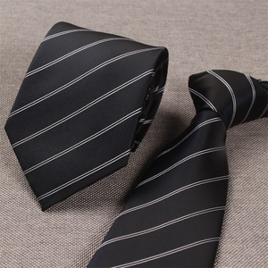 领带男士黑白条纹斜纹宽版8CM商务职业正装工作上班4S店房地产
