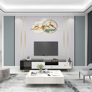 2022新款电视背景墙壁纸客厅简约轻奢影视墙壁布沙发卧室墙布壁画