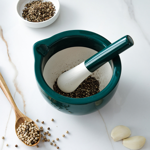 磨药器磨粉婴儿老式捣药罐陶瓷家用捣碎罐研磨器磨药捣蒜捣研罐