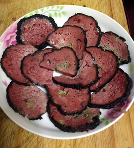 陕南特产安康石泉特产农家自制烟熏血馍馍血粑粑猪血丸子2份包邮