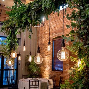 绿色植物天花吊顶垂吊悬挂装饰酒吧清吧音乐餐厅吊挂橱窗民宿搭配