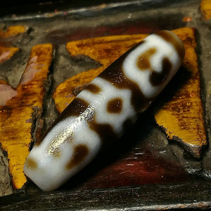 西藏莲师十字法帽老天珠男女民族风锁骨项链吊坠多宝手串配饰