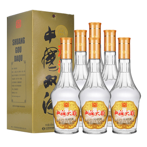 江苏双沟大曲名玻酒46度浓香型白酒整箱480ml*6瓶礼盒装纯粮食酒