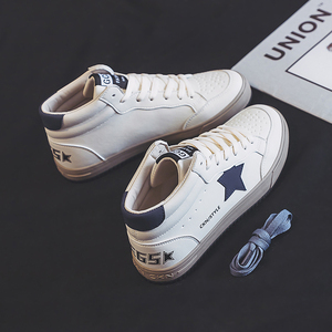 五角星小白鞋高帮