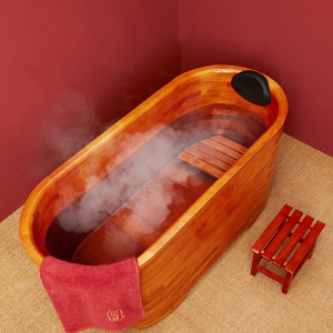 瑶妹泡澡桶木桶洗澡桶全身家用成人橡木洗澡浴桶美容院日本木浴缸