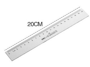 得力有机刻度直尺20 30 40cm塑料长尺工程绘画测量仪尺子批发包邮