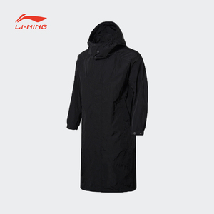 中国李宁男子运动长款风衣时装周走秀款刺绣外套大衣afdn449限价