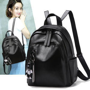 法国MKLUCK双肩包女新款韩版时尚皮质女士背包大容量旅行书包小包
