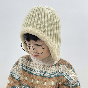 儿童帽子秋冬款针织帽男童护耳帽冬季时尚潮冬天毛线帽2021年新款