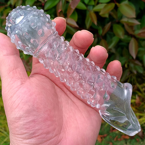 男用大头水晶套大颗粒加粗狼牙套防脱阴茎套锁精环空心龟头套情趣