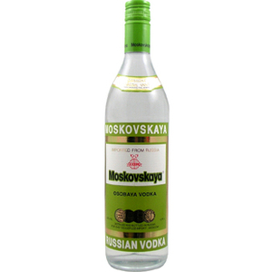 【洋酒】 俄罗斯苏联绿牌伏特加 moskovskaya 750毫升