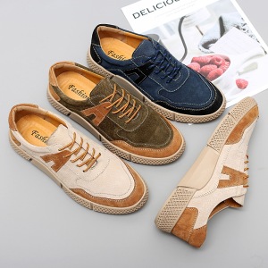 装板鞋户外休闲反绒皮鞋百搭潮鞋子男鞋2022新款英伦风卡斯诺丁459