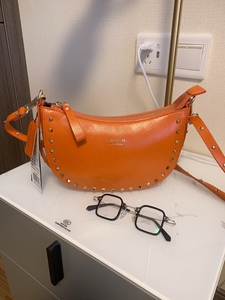 保罗polosport专柜正品女包铆钉斜挎包饺子包