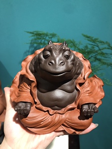 杨湛紫砂禅心 蟾仙 紫砂茶宠 摆件拿得起放得下