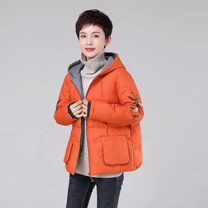 冬装短款棉衣外套女中年人加肥胖子妈妈短装小款全棉布棉袄子大码