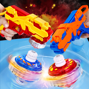 新款拉线陀螺玩具枪陀螺发光战斗盘发射器对战玩具男孩儿童益智