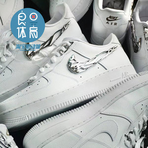 耐克Nike Air Force 1 AF1 白色 液态银金属钩 低帮 板鞋FV3616