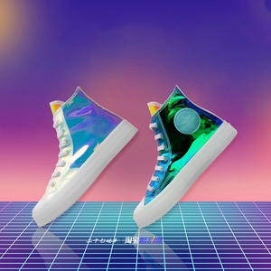 现货匡威converse 1970s 镭射变色龙果冻底高帮帆布鞋163786c