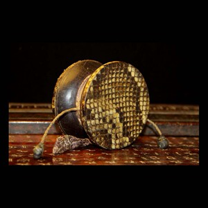 西藏 清代 紫檀达玛茹 法鼓 手鼓 清代老法器 法音悠扬