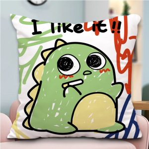 卡通小恐龙公仔抱枕宿舍床头沙发靠垫靠背学生图书馆午睡被子枕头