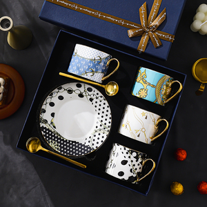 土耳其咖啡杯子杯碟套装陶瓷骨瓷高档精致下午茶茶具瓷器高级进口