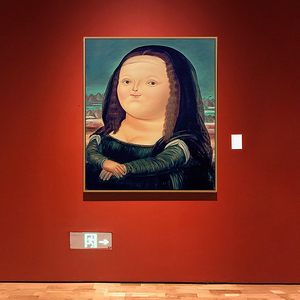 达芬奇名画diy手工数字油画卡通q版蒙娜丽莎的微笑手绘填色油彩画