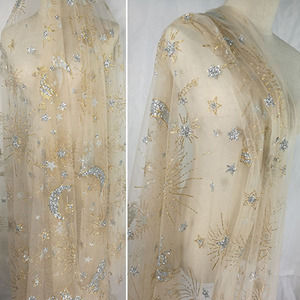 流星网纱烫金不掉片蕾丝纱布料网红ins美甲拍照背景布网纱布1人付款7