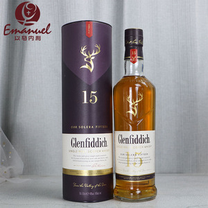 格兰菲迪15年单一麦芽苏格兰威士忌 Glenfiddich 进口洋酒 700ml
