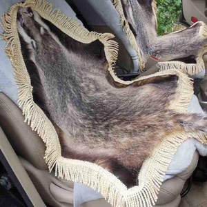 整皮裁减无拼接獾皮坐垫獾子皮汽车座垫冬季皮草真皮保健四季椅垫