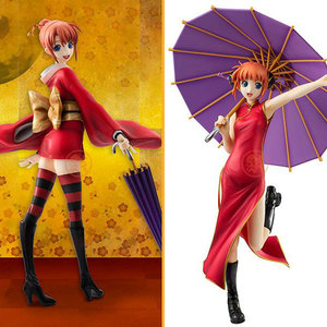 默图megahouse日版1/8手办 gem 银魂 神乐 工厂长 旗袍 和服 伞