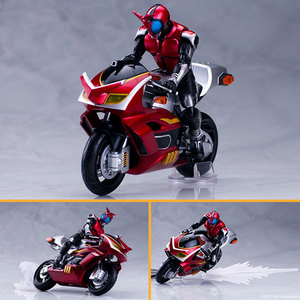 万代日版shf可动手办 假面骑士甲斗王 kabuto extender延伸者摩托