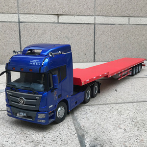 1:24原厂汽车模型 福田戴姆勒欧曼gtl牵引车超能版拖头半挂车模型