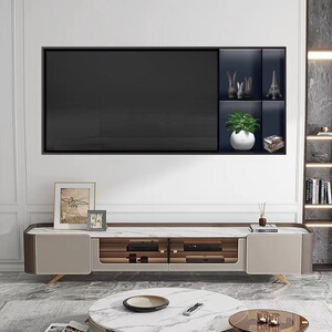 电视壁龛嵌入式置物架加灯带装饰背景墙客厅金属钢板柜80人付款100