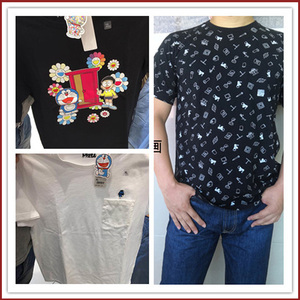 现货日本优衣库哆啦a梦村上隆联名限量印花t恤短袖漫画t现货