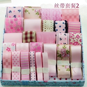 粉色系缎带织带丝带韩国蝴蝶结DIY手工材料制作自制成人材料包