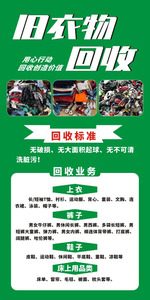 m769旧衣服回收标准分类介绍品种业务2421海报定制印制展板贴纸