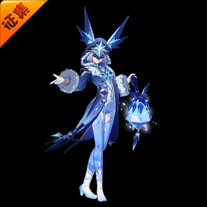 征集uwowo悠窝窝原神冰莹术士cosplay服装女愚人众游戏同款全套