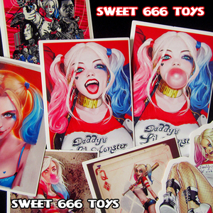 小丑女 哈莉奎茵 自杀小队DC 卡通行李箱电脑手机贴纸 PVC贴纸