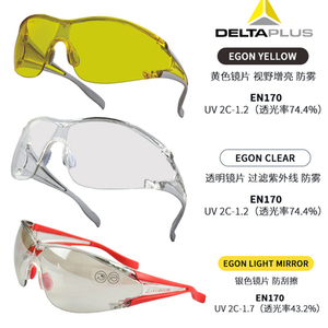 代尔塔101126护目镜101127防尘防风沙防护眼镜黄色防冲击骑护目镜