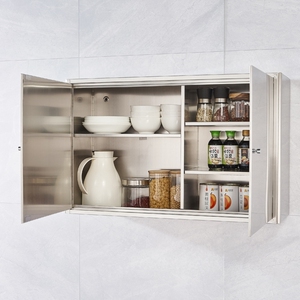 32才高旗舰店天猫碗柜农村家用厨房小型橱柜吊柜挂墙式实木多功能