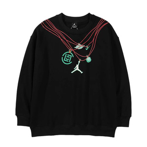 clot卫衣男潮牌潮流高街ins玉石丝绸aj联名nike宽松圆领休闲外套