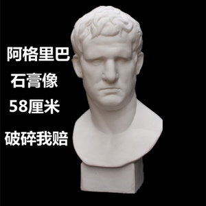 阿格里巴石膏头像大号美术绘画素描模型写生静物画室专用雕塑白色