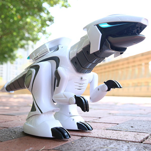 正版胜雄超大号遥控智能恐龙遥控器男孩玩具电动会走机器人充电线