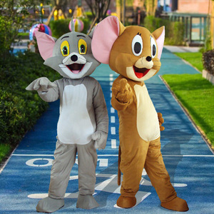 汤姆猫和杰瑞老鼠卡通行走人偶服装吉利鼠动漫公仔道具服饰人偶