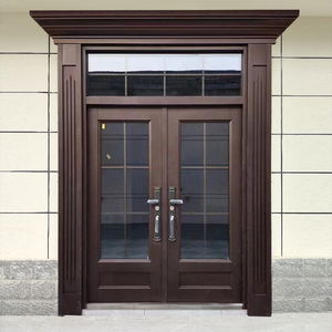 别墅大门防盗客厅入户堂屋家用乡村农村锌合金双开门自建房进户门