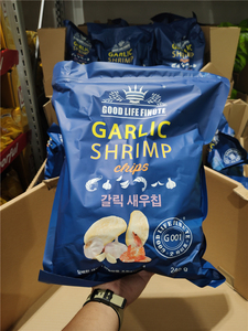 山姆超市代购韩国进口garlic shrimp趣莱福虾片蒜味大包膨化薯片