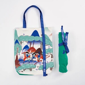 乐仔文创×敦煌画院 帆布包斜挎包电脑包文艺清新大容量百搭购物