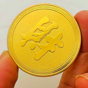 现货 中国福字币镀金硬币 把玩创意金币财字纪念章摆件纪念币