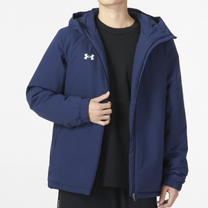 安德玛ua秋冬新款棉服男运动休闲短款连帽外套防风保暖22600902